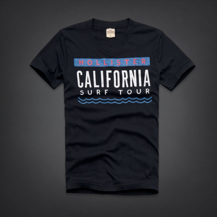 Hollister Hombres cuello en V Corto Remera HCO4083